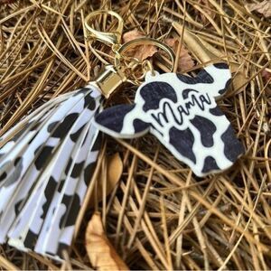 Mama‎ Cow Keychain Tassel